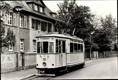 Ak Erfurt in Thüringen, Historischer Triebwagen 92 der Erfurter Straßenbahn