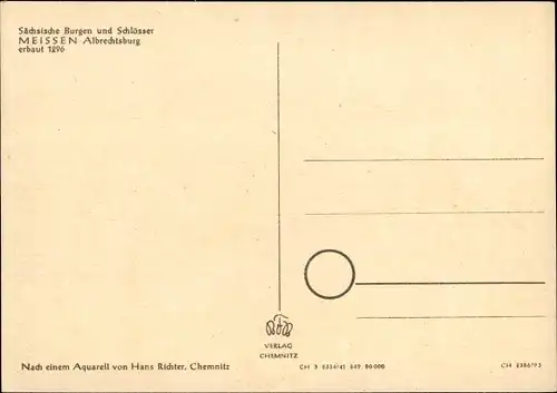 Künstler Ak Richter, Hans, Meißen an der Elbe, Albrechtsburg