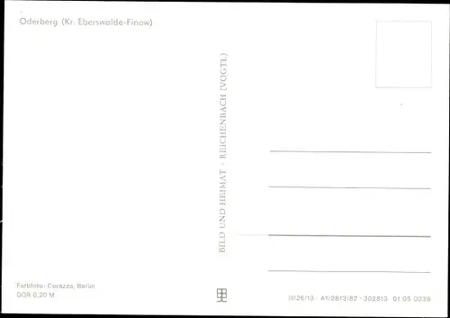 Ak Oderberg in der Mark, Panorama, Brücke, Fluss