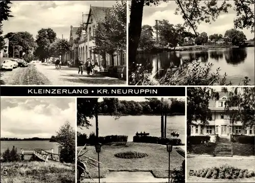 Ak Kleinzerlang Rheinsberg in der Mark, Dorfstraße, Kleiner Pölitzsee, FDGB Café