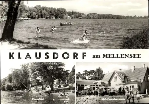 Ak Klausdorf am Mellensee Brandenburg, Mellensee, Strandbad, HO Strandgaststätte