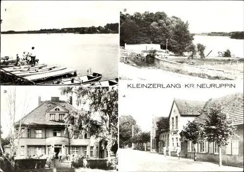 Ak Kleinzerlang Rheinsberg Mark, Kleiner Pälitzsee, FDGB-Café Pälitzsee, Erholungsheim Frieden