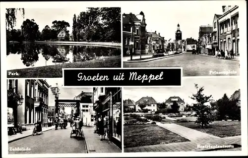 Ak Meppel Drenthe Niederlande, Park, Prinsenplein, Zuideinde, Beatrixplantsoen