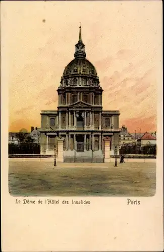Ak Paris VII., Le Dome de l'Hotel des Invalides