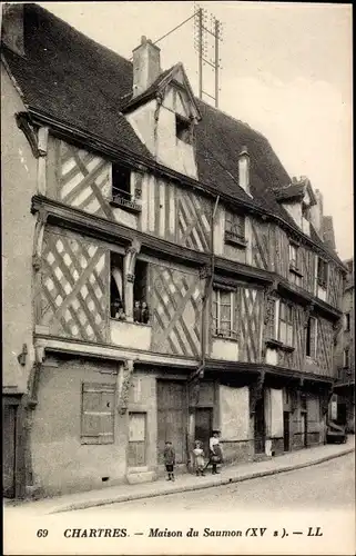 Ak Chartres Eure et Loir, Maison du Saumon