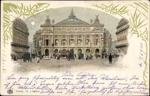 Ak Paris IX Opéra, l'Opera