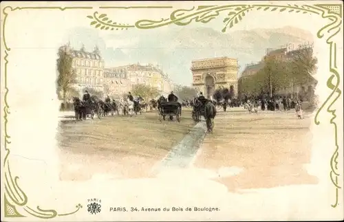 Ak Paris XVI Passy, Avenue du Bois de Boulogne