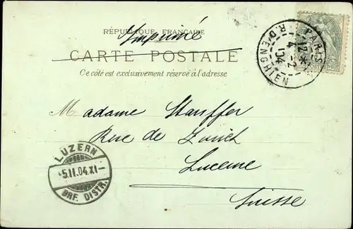 Ak Paris XX, Le Monument de Gambetta