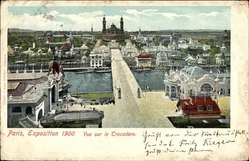 Ak Paris XVI Trocadéro, Expo 1900