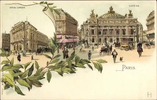 Litho Paris IX., L'Opera, Opera Comique