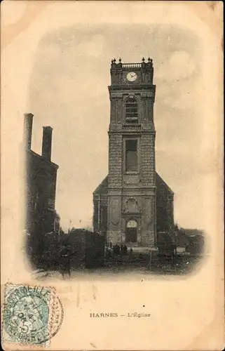 Ak Harnes Pas-de-Calais, L'Eglise