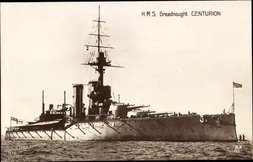 Ak Englisches Kriegsschiff, H.M.S. Dreadnought Centurion