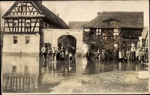 Foto Ak Ortsansicht, Hochwasser 14.-16. August 1924