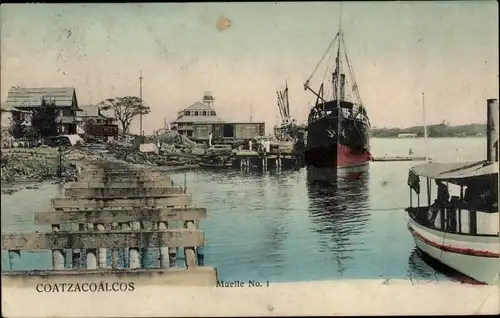 Ak Coatzacoalcos Mexico, Muelle No.1, Hafenpartie, Schiffe