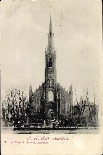 Ak Akersloot Nordholland Niederlande, R. K. Kerk