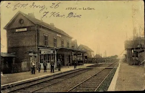 Ak Avion Pas de Calais, La Gare