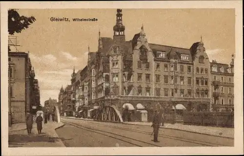 Ak Gliwice Gleiwitz Oberschlesien, Wilhelmstraße