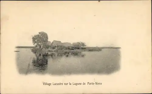 Ak Porto Novo Dahomey Benin, Village Lacustre sur la Lagune