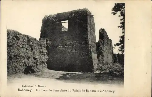 Ak Abomey Dahomey Benin, Un coin de l'enceinte du Palais de Behanzin