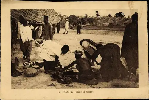 Ak Kandy Sri Lanka Ceylon, Scene de Marche