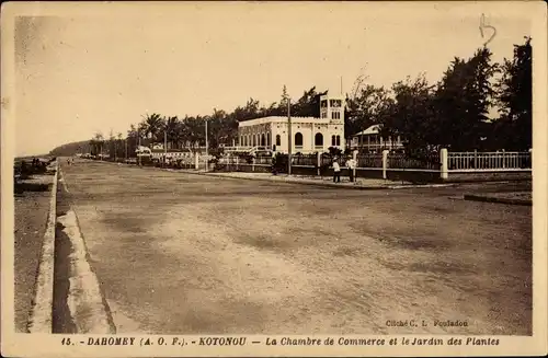 Ak Cotonou Dahomey Benin, La Chambre de Commerce et le Jardin des Plantes