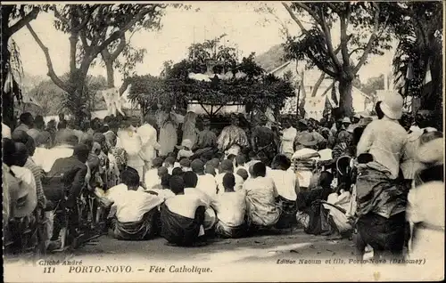 Ak Porto Novo Dahomey Benin, Fete Catholique