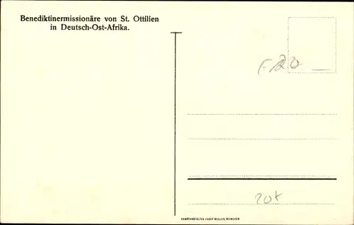 Ak Namibia Deutsch Südwestafrika, Missionsstation Madibira, Benediktinermissionäre von St. Ottilien