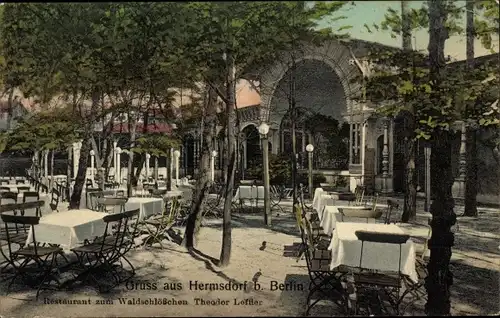 Ak Berlin Reinickendorf Hermsdorf, Restaurant zum Waldschlösschen