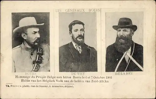 Ak Südafrika, Burengeneräle, Botha, De Wet, Delarey
