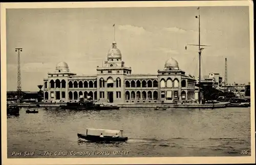 Ak Port Said Ägypten, The Canal Company's Pretty Offices