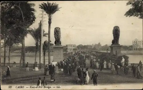 Ak Cairo Kairo Ägypten, Kasr el Nil Bridge