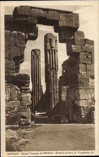 Ak Karnak Ägypten, Großer Tempel des Amun und Obelisk von Tuthmoses III
