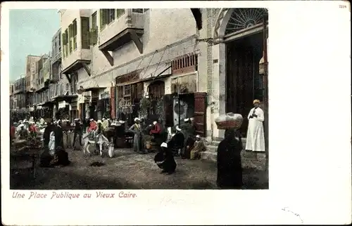 Ak Cairo Kairo Ägypten, Une Place Publique