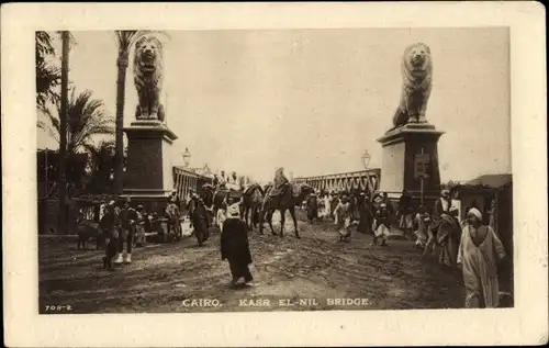 Ak Cairo Kairo Ägypten, Pont de Kasr-el-Nil