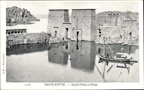Ak Ägypten, Grand Pilône à Philae