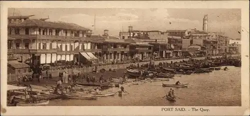 Ak Port Said Ägypten, The Quay