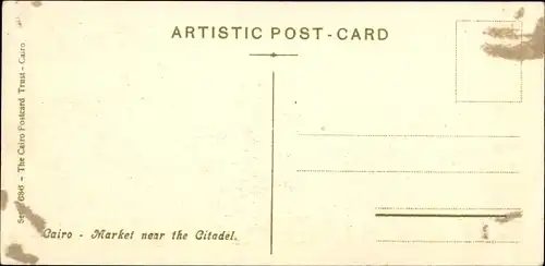 Ak Cairo Ägypten, Market near the Citadel