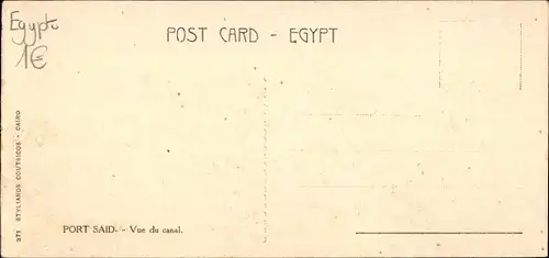 Ak Port Said Ägypten, Kanalblick, Dampfer