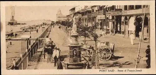 Ak Port Said Ägypten, Street of Francis Joseph
