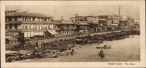 Ak Port Said Ägypten, le quai
