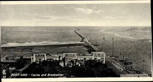 Ak Port Said Ägypten, Casino and Breakwater