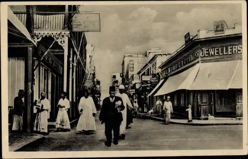 Ak Suez Ägypten, Suez-Canal, The Colmar Street