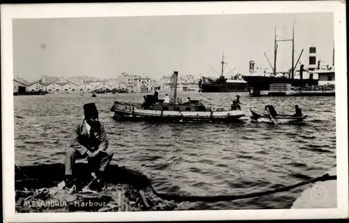 Ak Alexandria Ägypten, Harbour