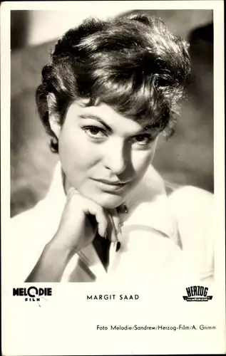 Ak Schauspielerin Margit Saad, Portrait