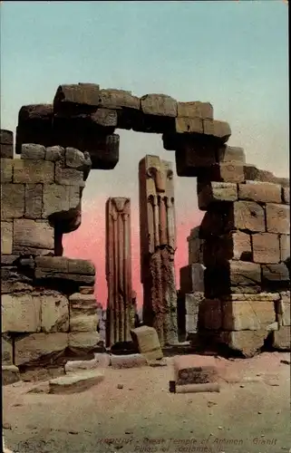 Ak Karnak Ägypten, Great Temple of Ammon, Granit Pillars of Touthmes III.