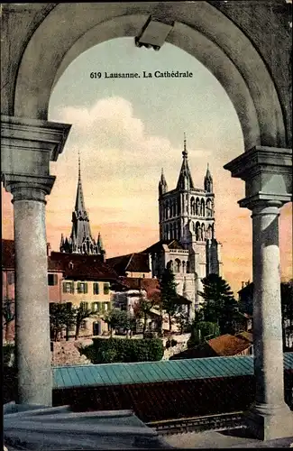 Ak Lausanne Kanton Waadt, La Cathedrale
