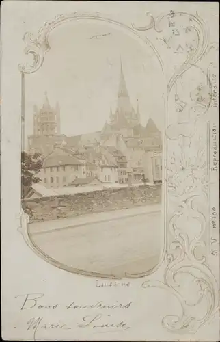 Passepartout Ak Lausanne Kanton Waadt, Stadtansicht