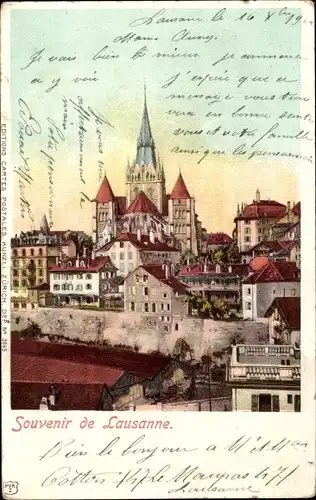 Ak Lausanne Kt. Waadt Schweiz, Stadtbild