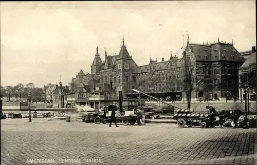 Ak Amsterdam Nordholland Niederlande, Centraal Station