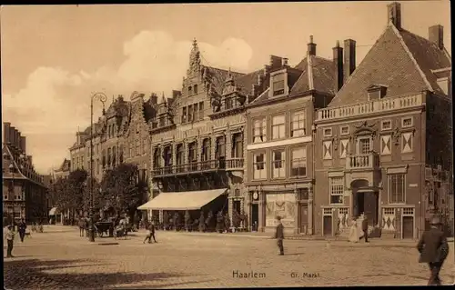 Ak Haarlem Nordholland Niederlande, Gr. Markt